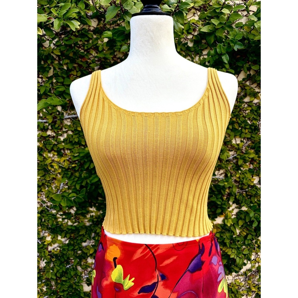 Indie ribbed mustard cami